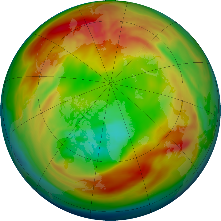 Arctic ozone map for 11 February 2007